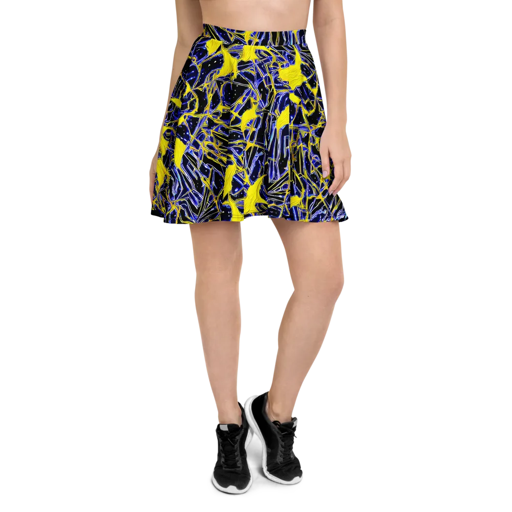Ultramarine Shock on Skater Skirt — Front
