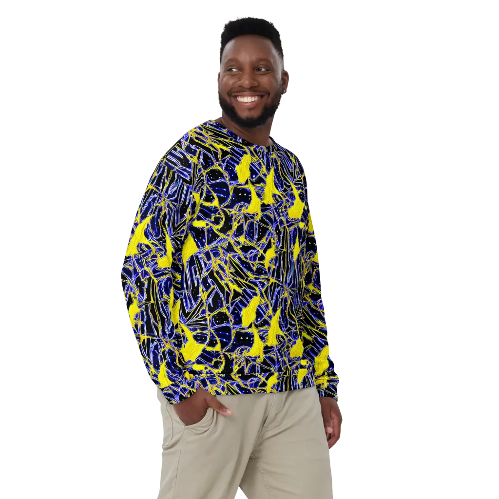 Ultramarine Shock on Sweatshirt — Front