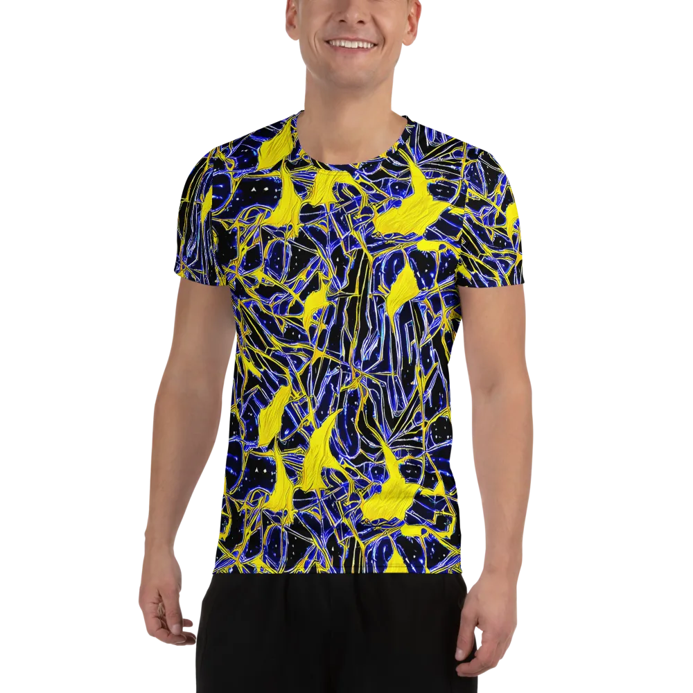 Ultramarine Shock on Men's Athletic T-Shirt — Front