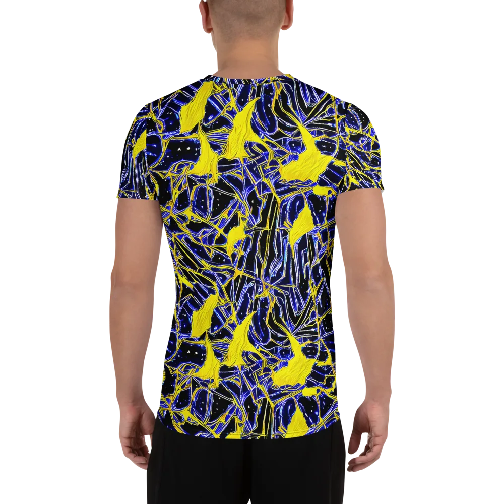Ultramarine Shock on Men's Athletic T-Shirt — Back