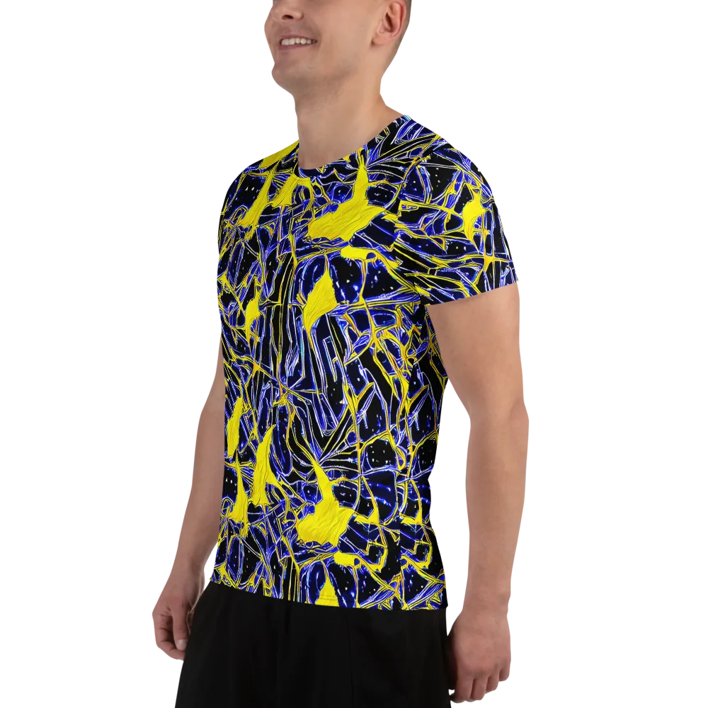 Ultramarine Shock on Men's Athletic T-Shirt — Left