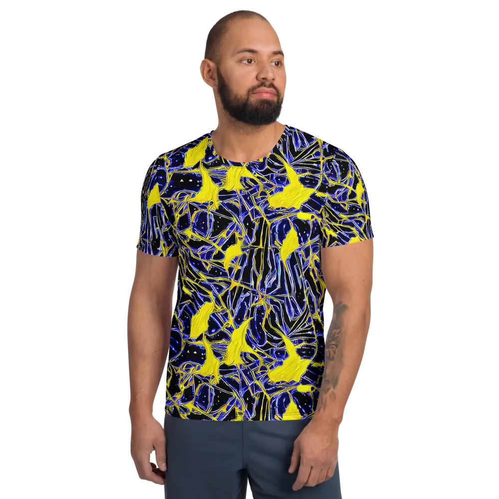 Ultramarine Shock on Men's Athletic T-Shirt — Front