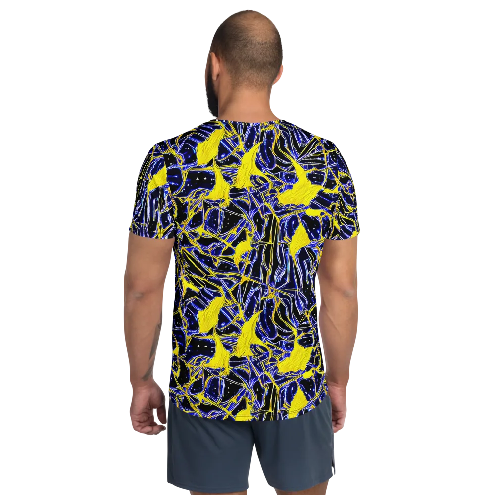 Ultramarine Shock on Men's Athletic T-Shirt — Back