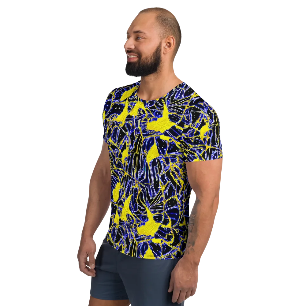Ultramarine Shock on Men's Athletic T-Shirt — Left
