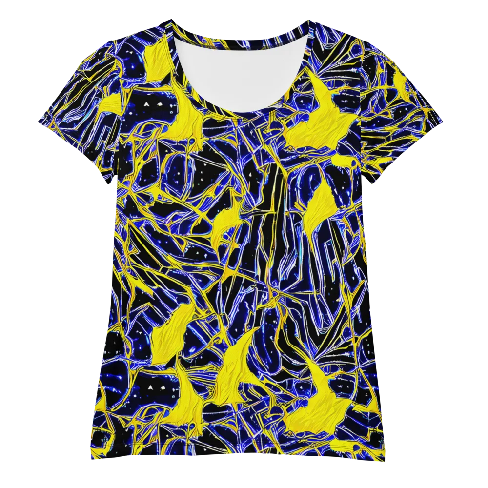 Ultramarine Shock on Women's Athletic T-Shirt — Front