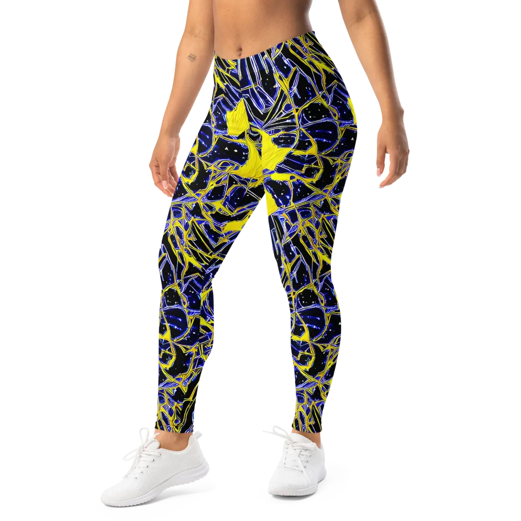 Ultramarine Shock on Leggings — Left Front