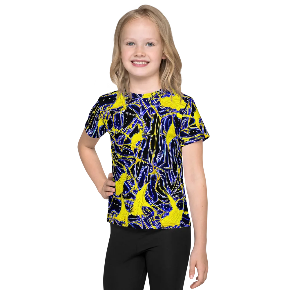 Ultramarine Shock on Kids Crew Neck T-Shirt — Front