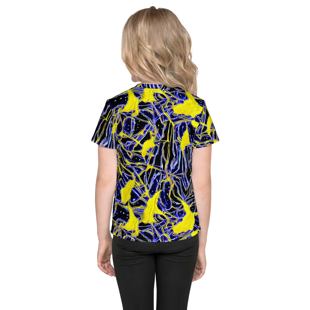 Ultramarine Shock on Kids Crew Neck T-Shirt — Back