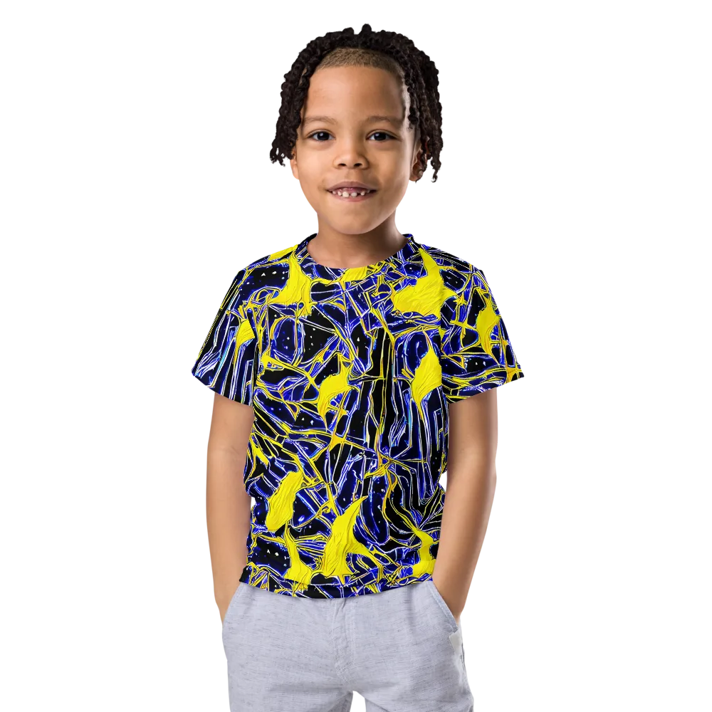 Ultramarine Shock on Kids Crew Neck T-Shirt — Front