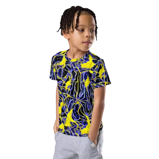 Ultramarine Shock on a Kids Crew Neck T-Shirt
