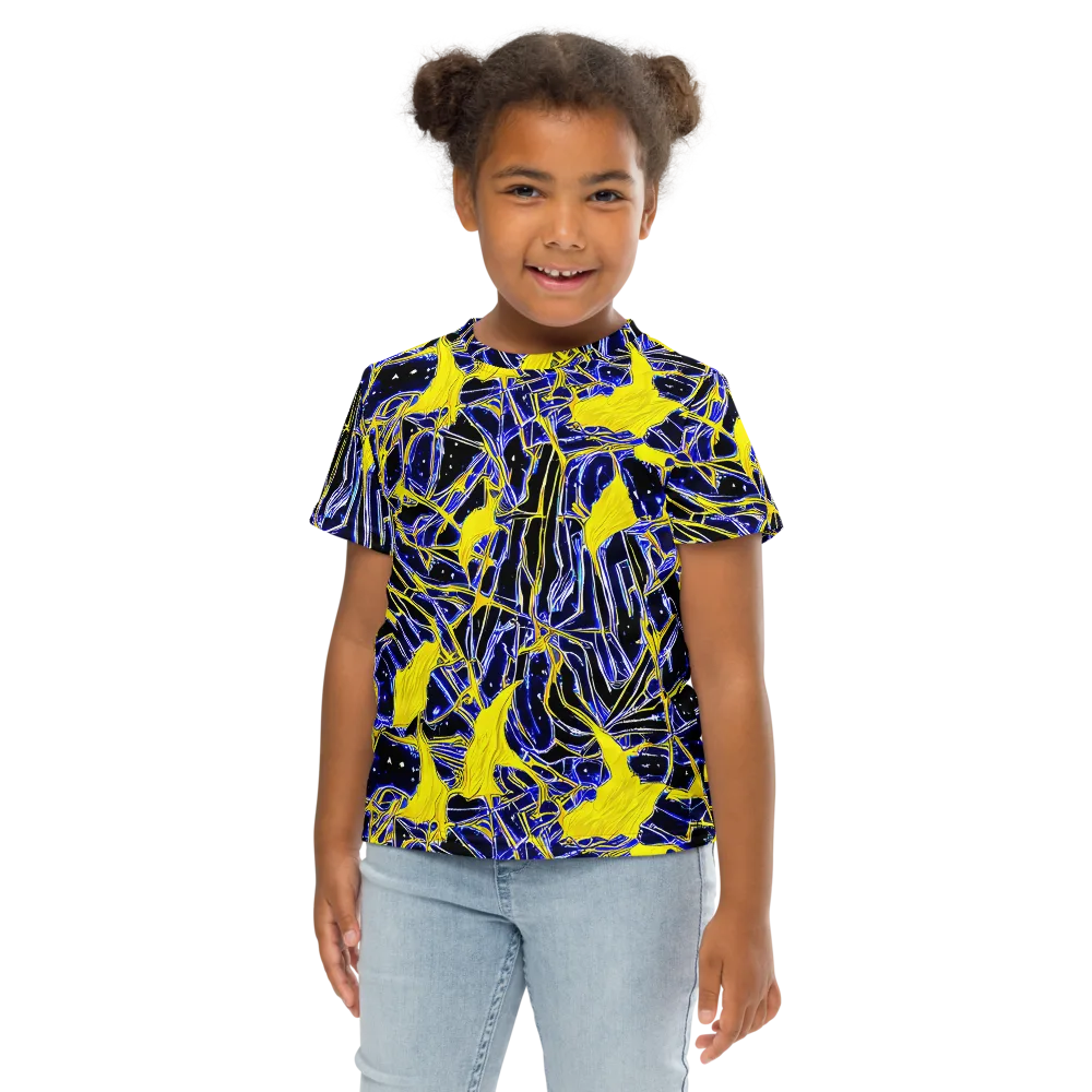 Ultramarine Shock on Kids Crew Neck T-Shirt — Front
