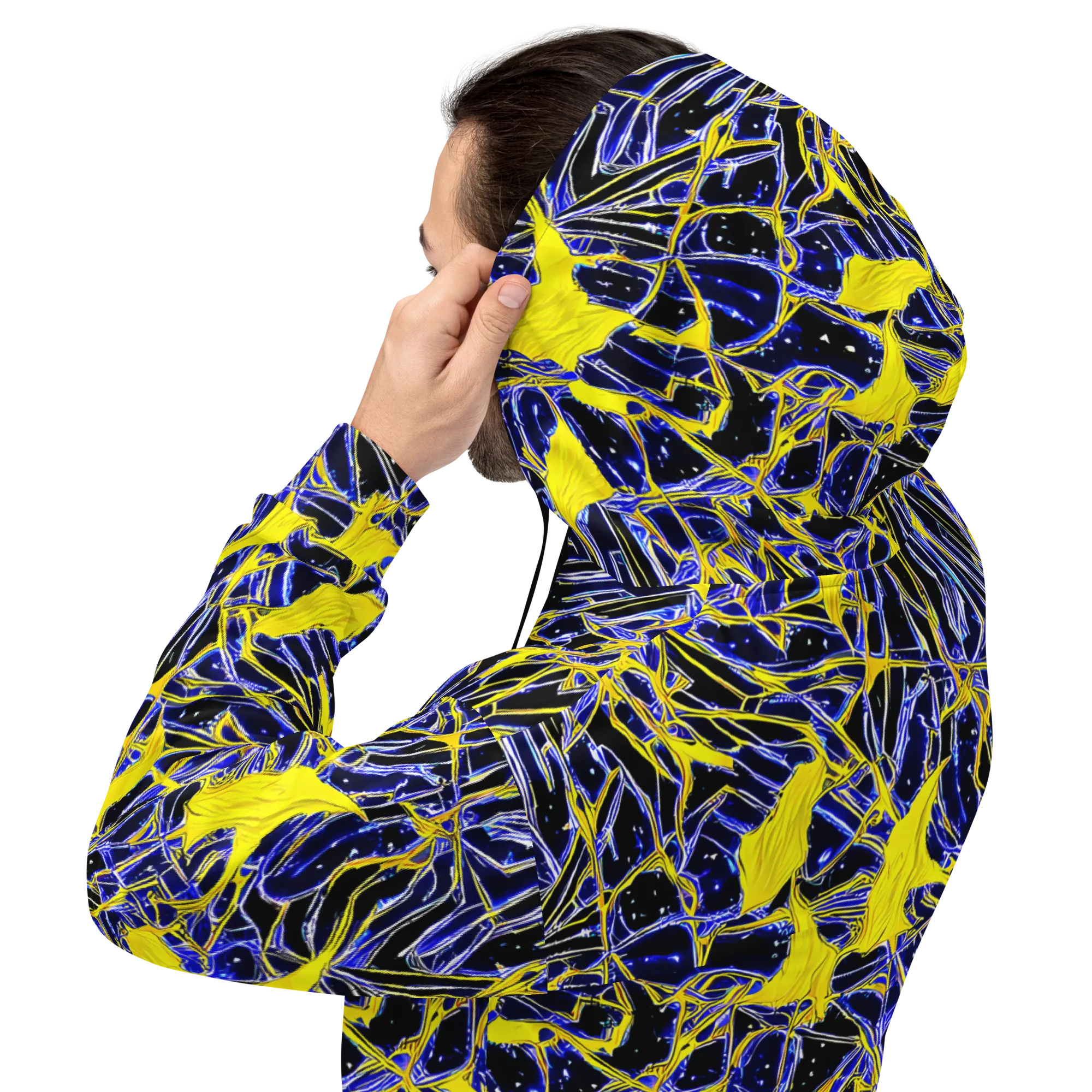 Ultramarine Shock on Hoodie — Back