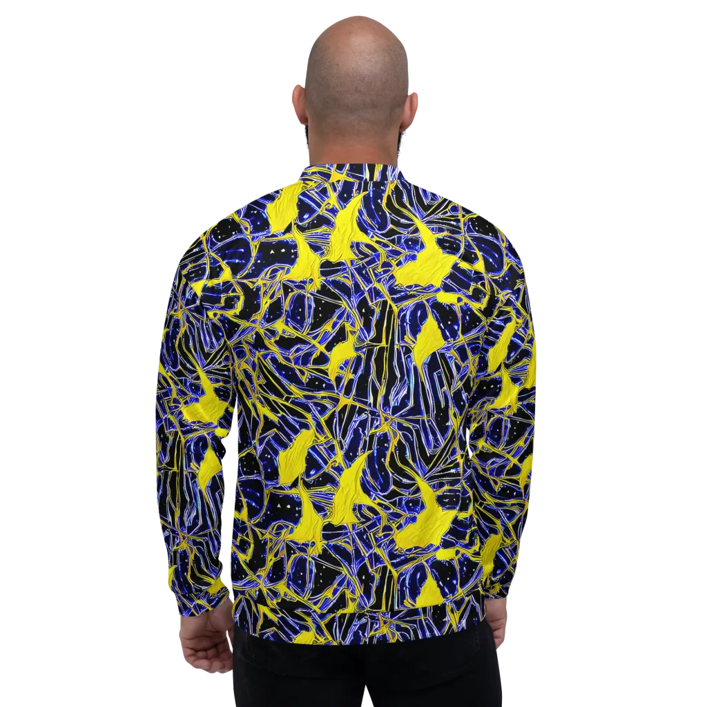 Ultramarine Shock on Bomber Jacket — Back