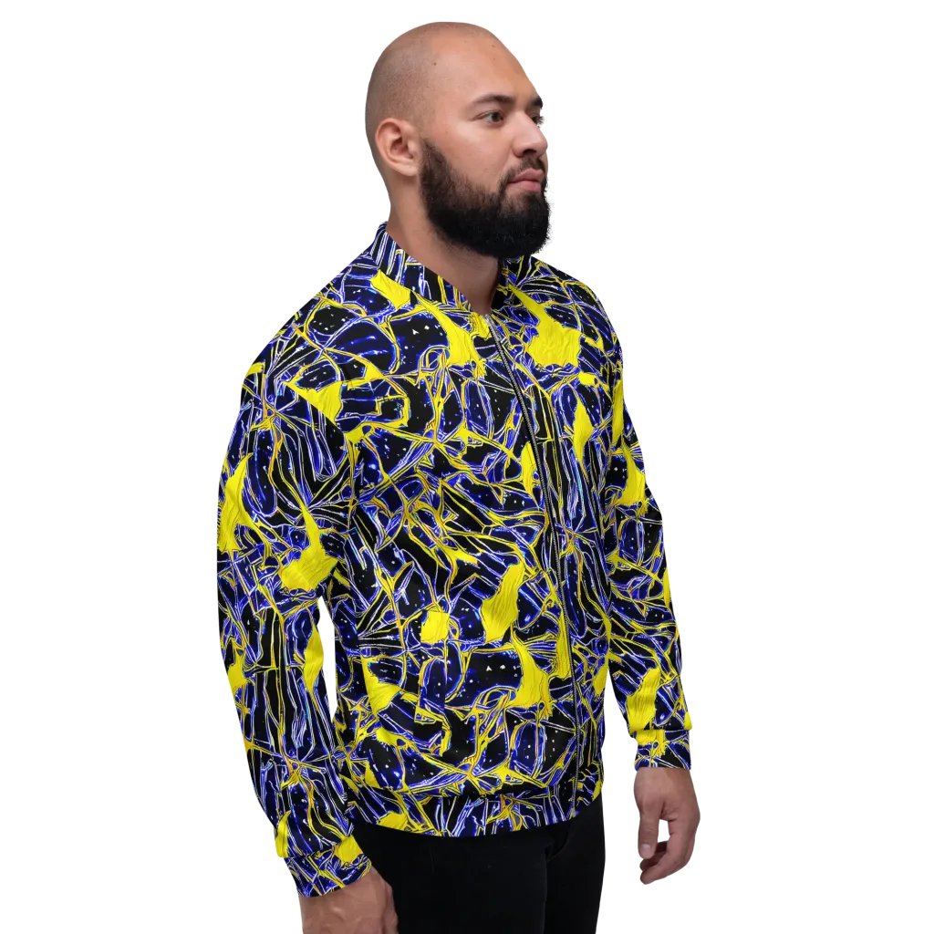 Ultramarine Shock on Bomber Jacket — Right