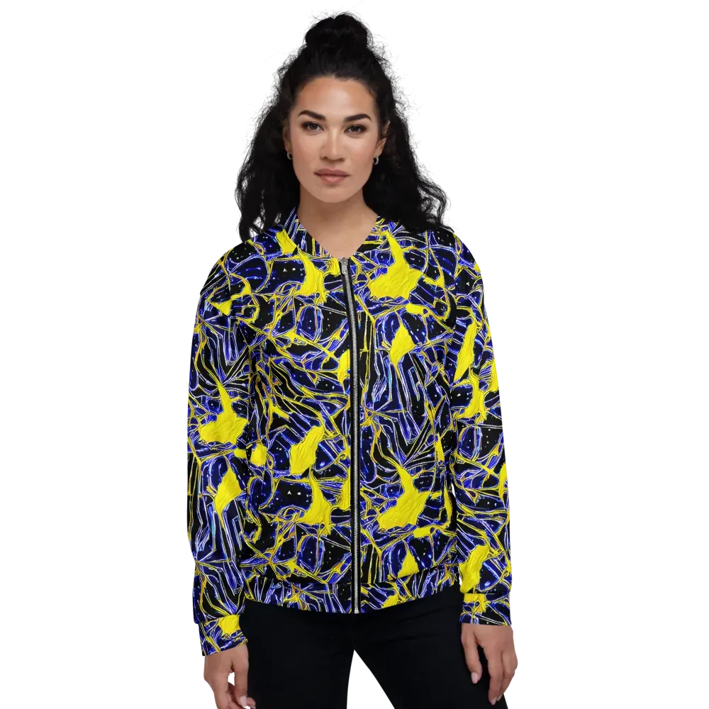 Ultramarine Shock on Bomber Jacket — Front