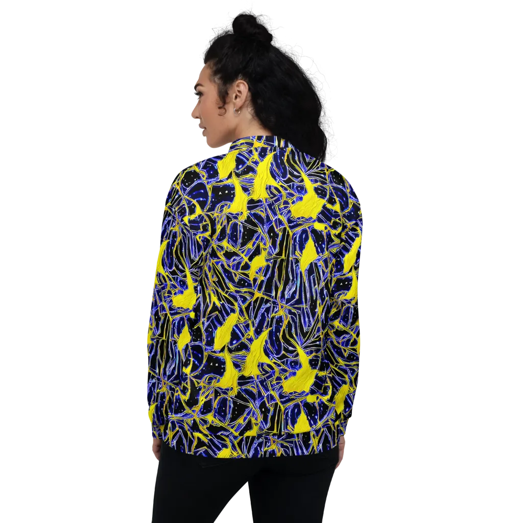 Ultramarine Shock on Bomber Jacket — Back