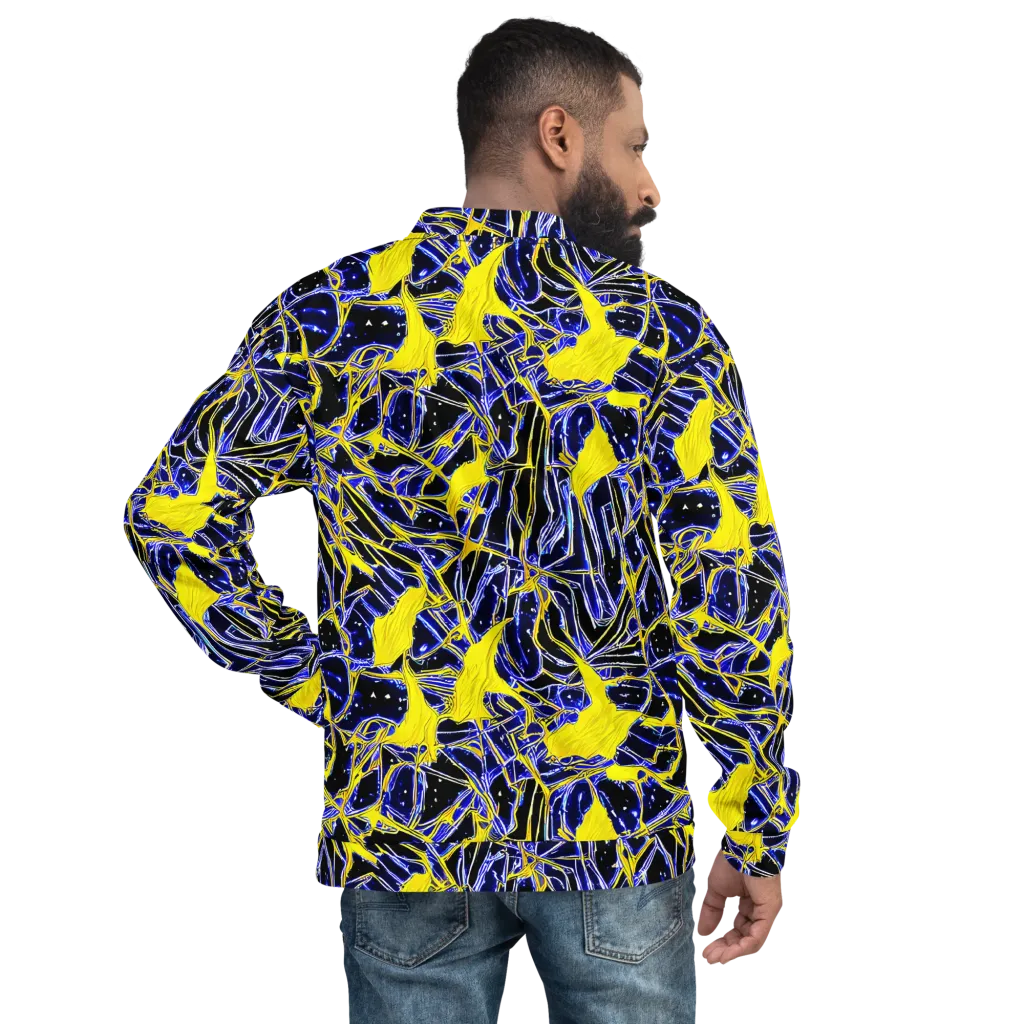 Ultramarine Shock on Bomber Jacket — Back