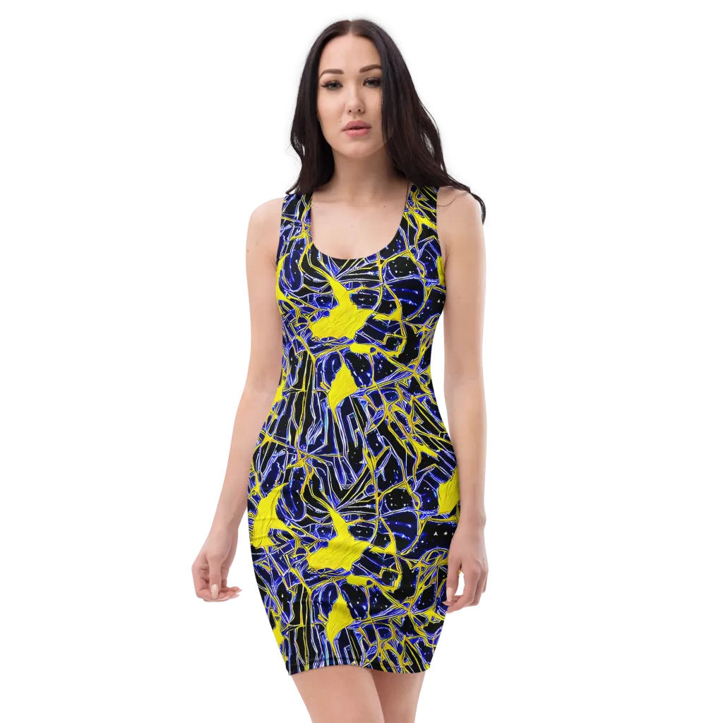 Ultramarine Shock on Bodycon Dress — Front