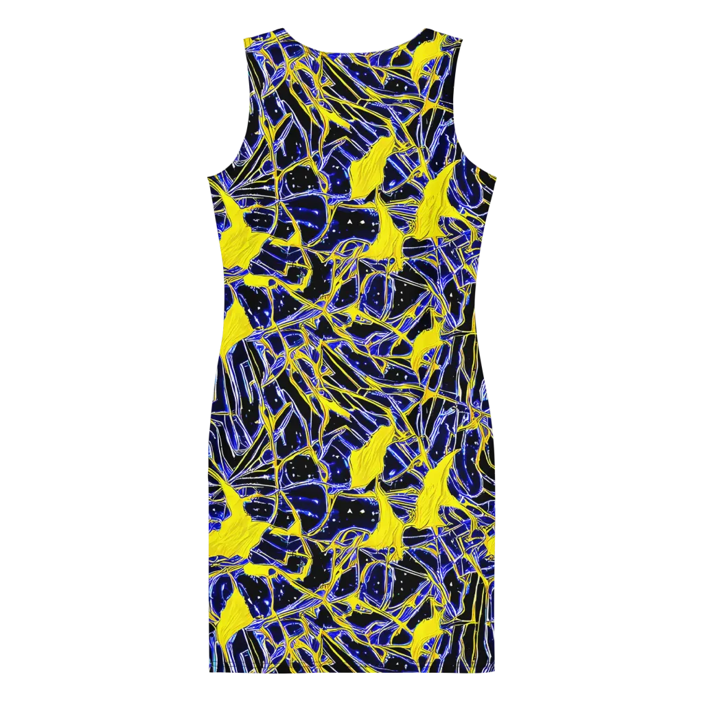Ultramarine Shock on Bodycon Dress — Back