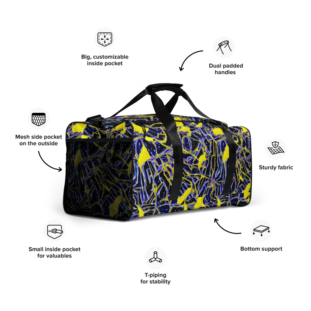 Ultramarine Shock on Duffle Bag — Right Front