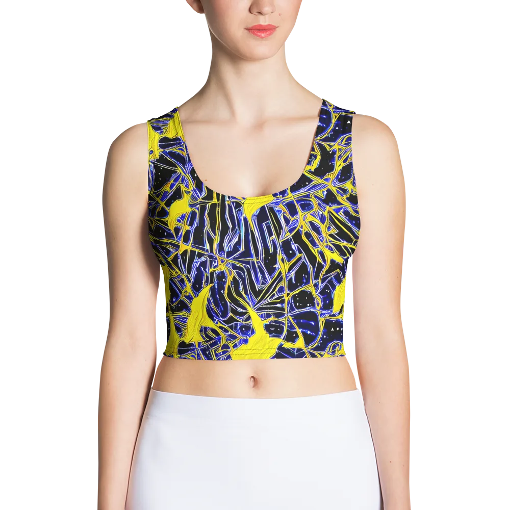 Ultramarine Shock on Crop Top — Front