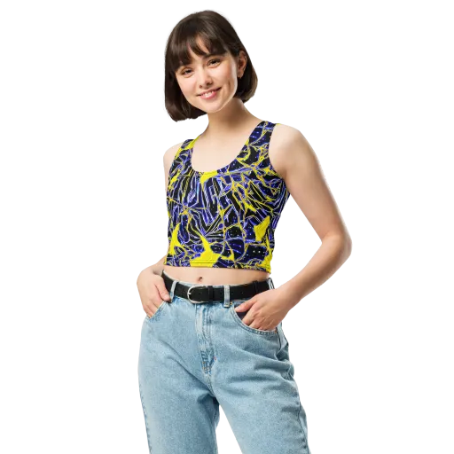 Ultramarine Shock on a Crop Top