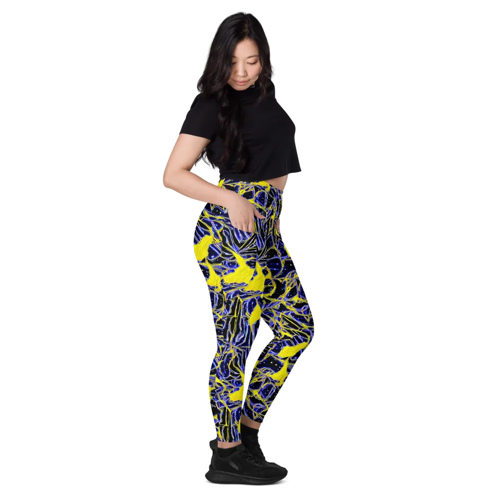 Ultramarine Shock on Leggings with Pockets — Right