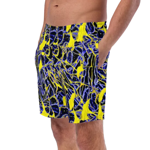 Ultramarine Shock on a Swim Trunks