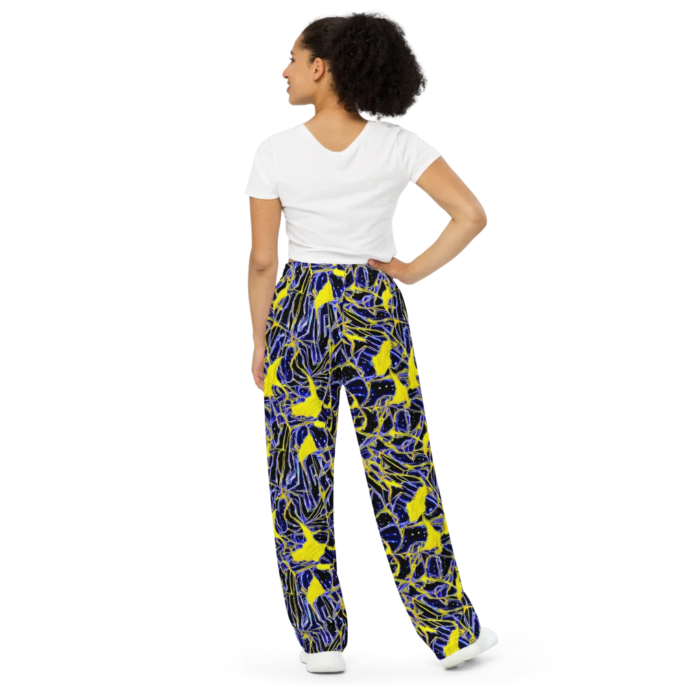 Ultramarine Shock on Wide-Leg Pants — Back