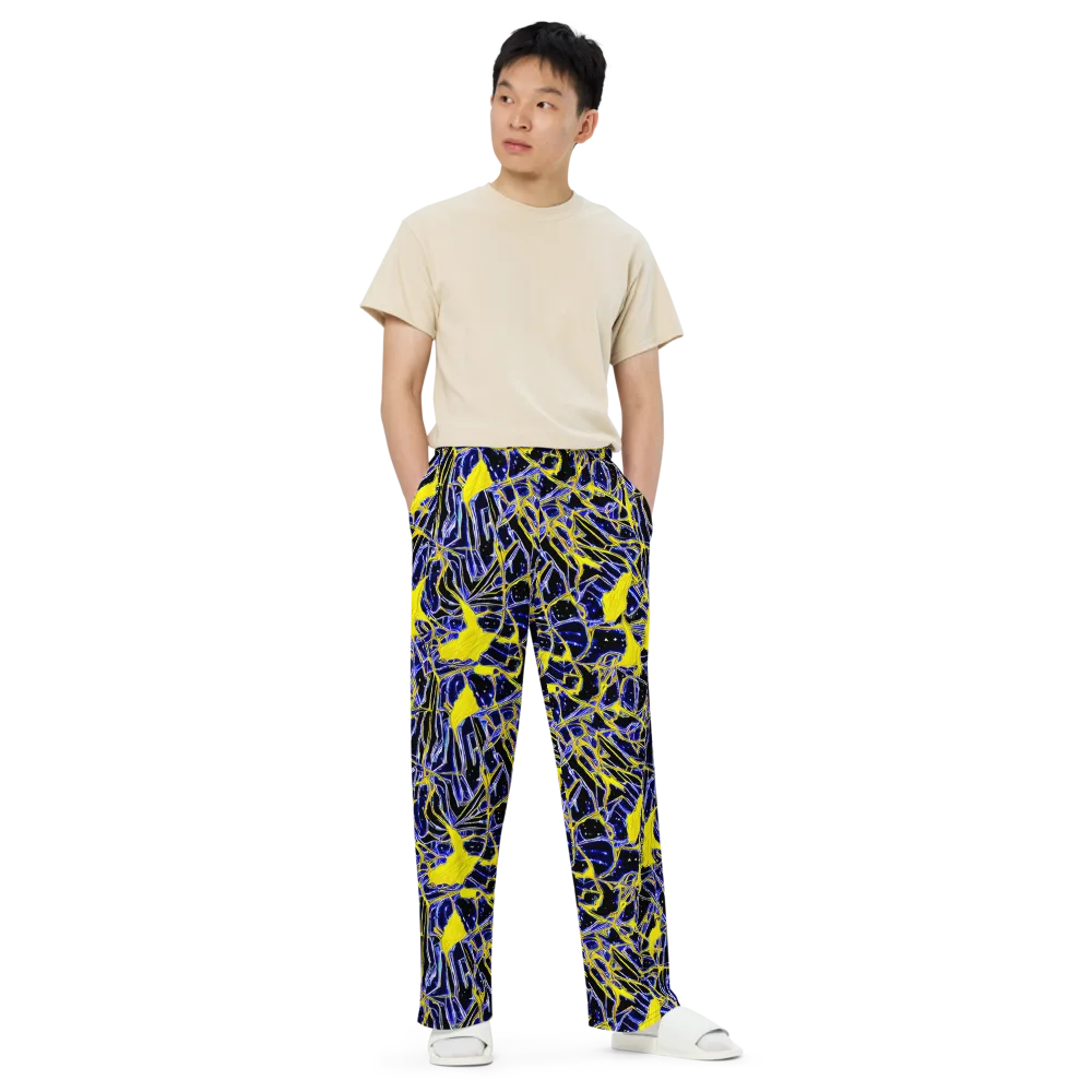 Ultramarine Shock on Wide-Leg Pants — Front