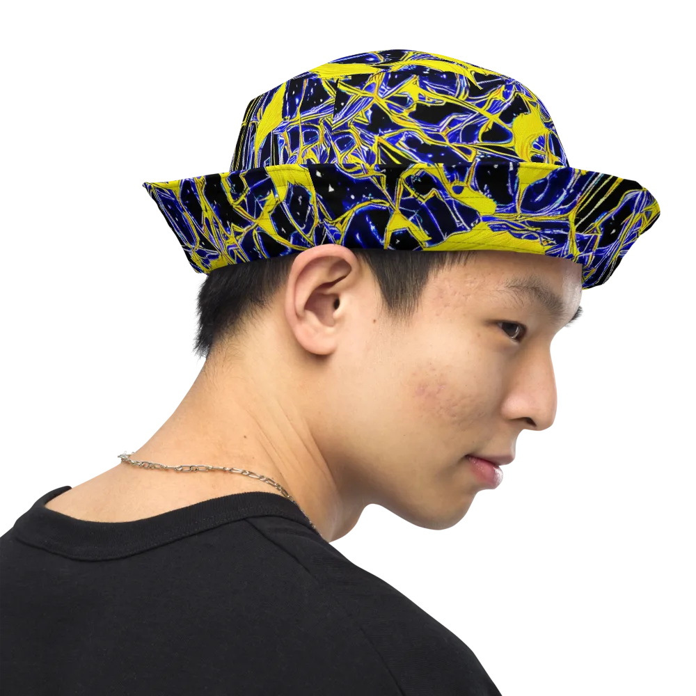 Ultramarine Shock on Reversible Bucket Hat — Right Outside