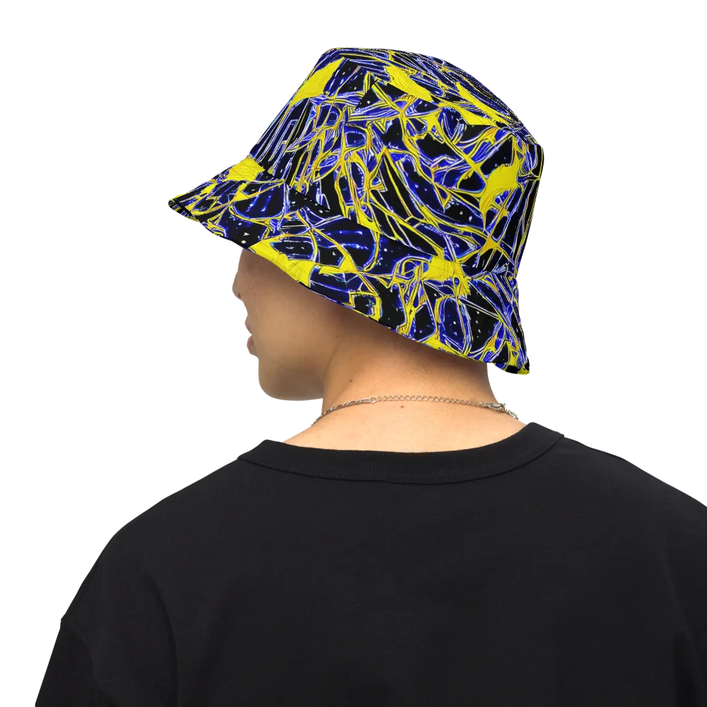 Ultramarine Shock on Reversible Bucket Hat — Back Inside