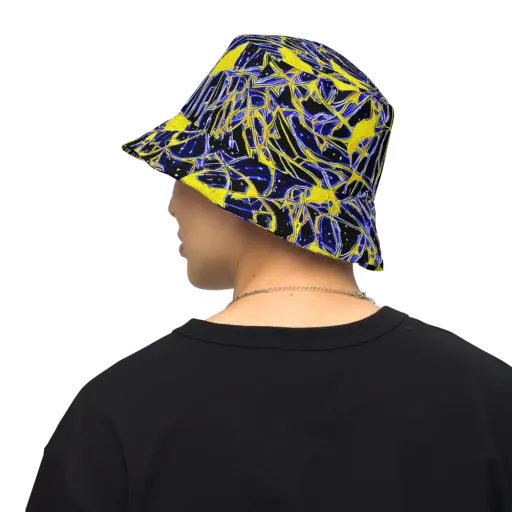Ultramarine Shock on a Reversible Bucket Hat
