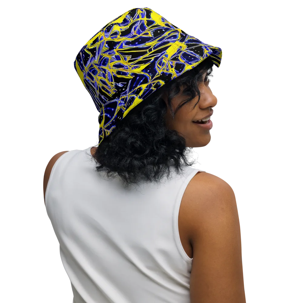 Ultramarine Shock on Reversible Bucket Hat — Right Outside