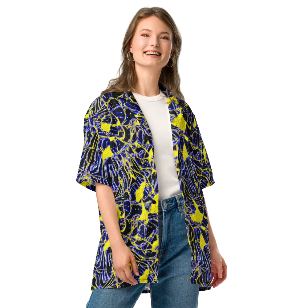 Ultramarine Shock on Button Shirt — Front