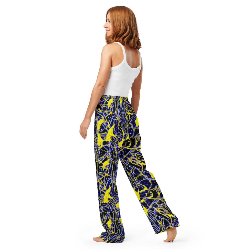Ultramarine Shock on Women's Pajama Pants — Back