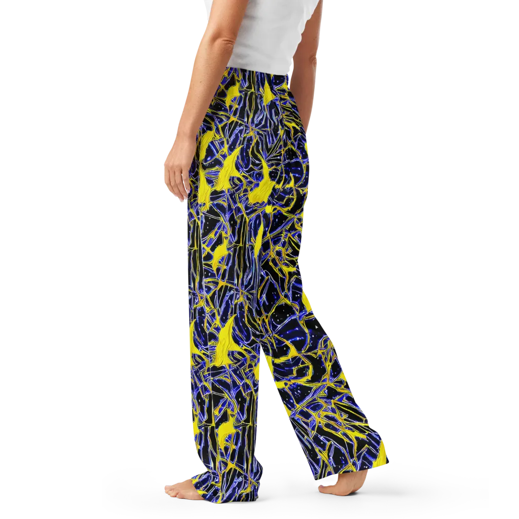 Ultramarine Shock on Women's Pajama Pants — Left