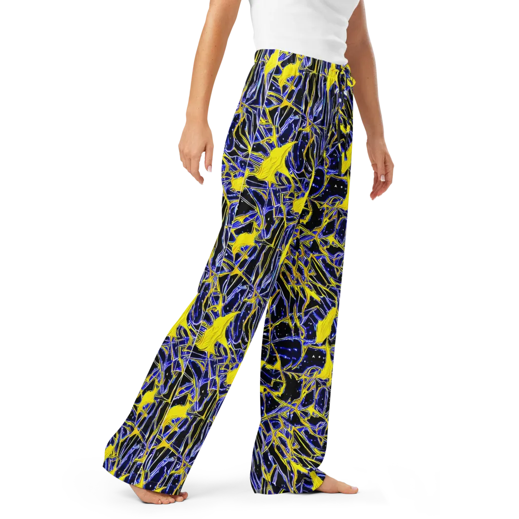 Ultramarine Shock on Women's Pajama Pants — Right Front