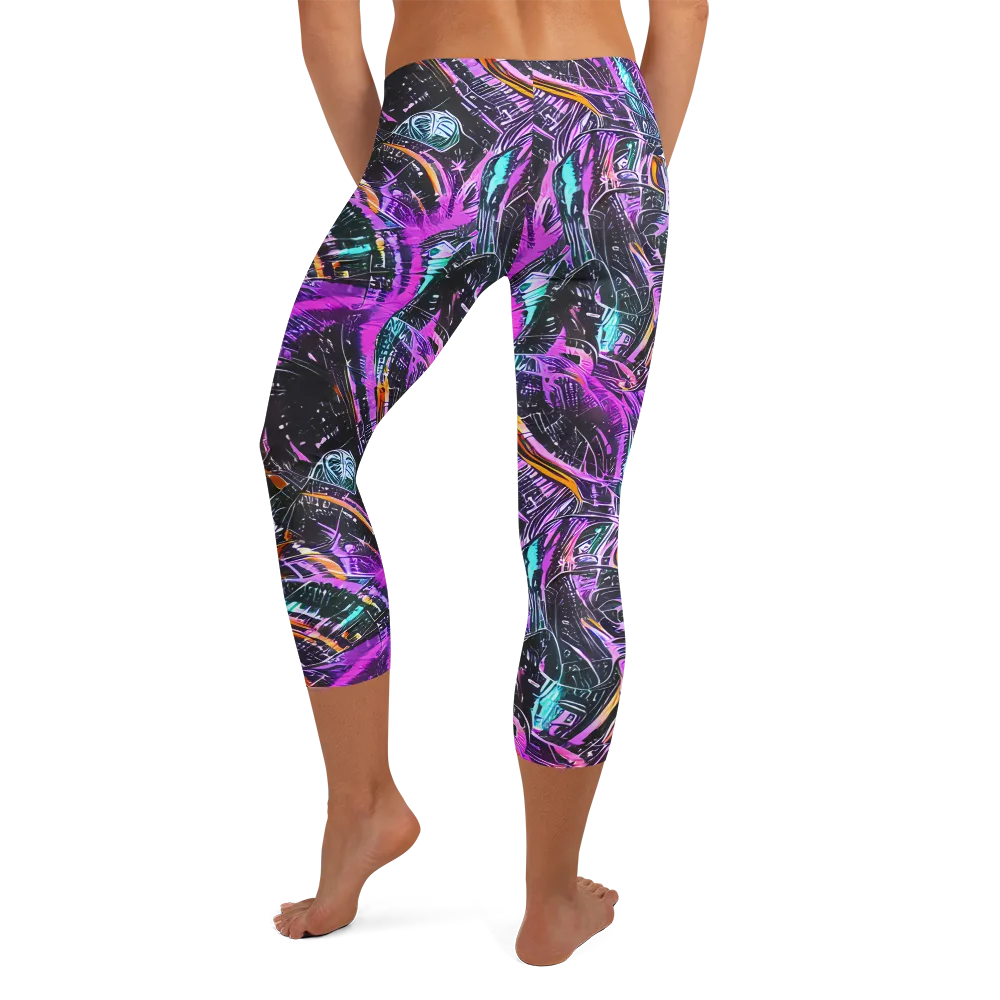 Prismatic Machine on Capri Leggings — Back