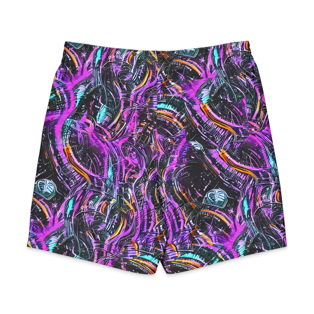 Prismatic Machine on Men's Board Shorts — Back