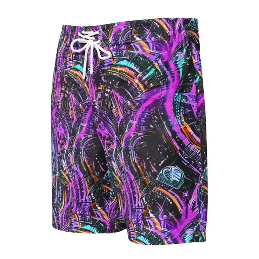 Prismatic Machine on a Men's Board Shorts