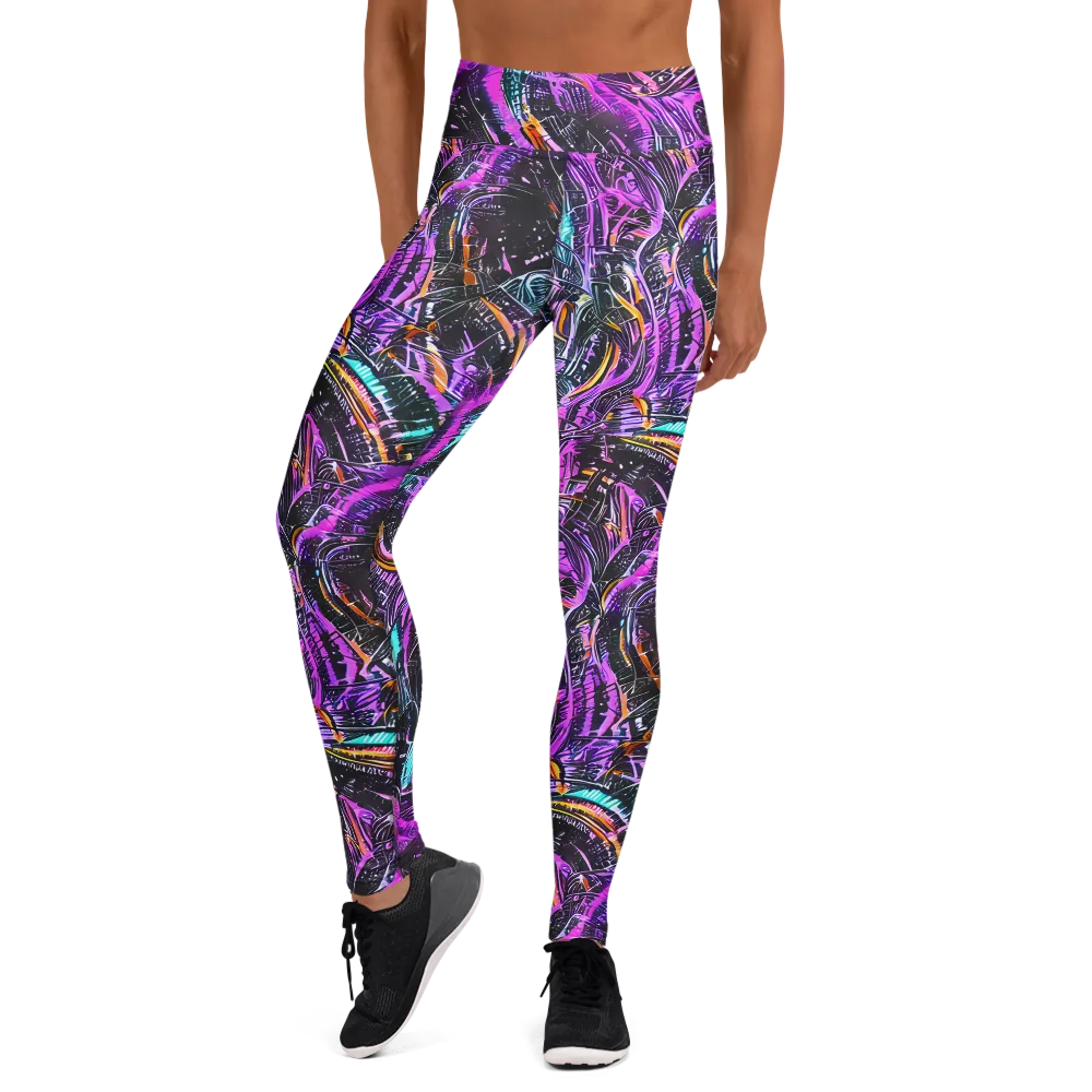 Prismatic Machine on Yoga Leggings — Front