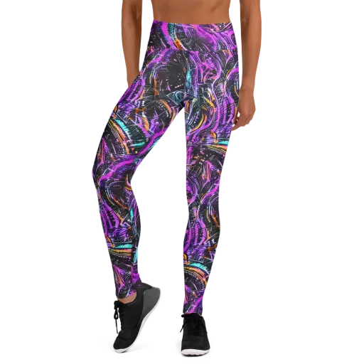 Prismatic Machine on a Yoga Leggings