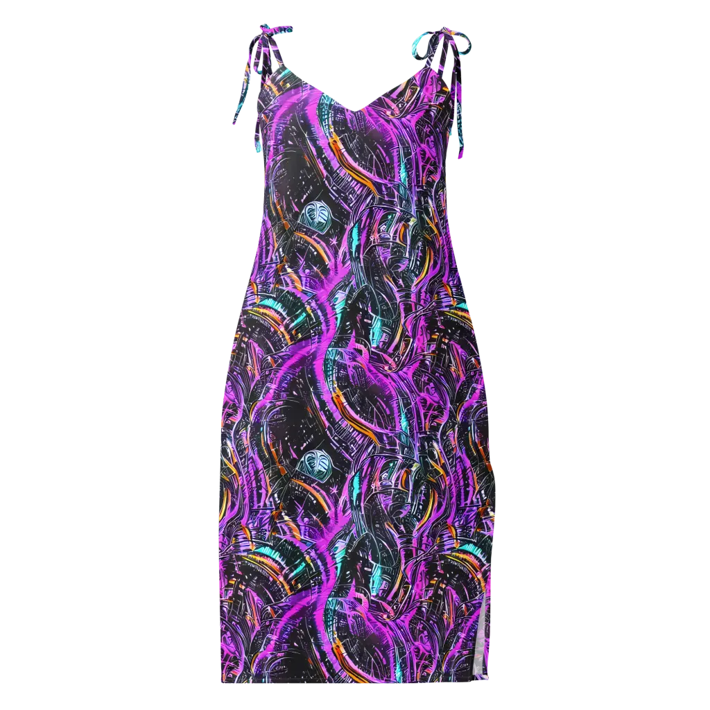 Prismatic Machine on Slip Dress — Front