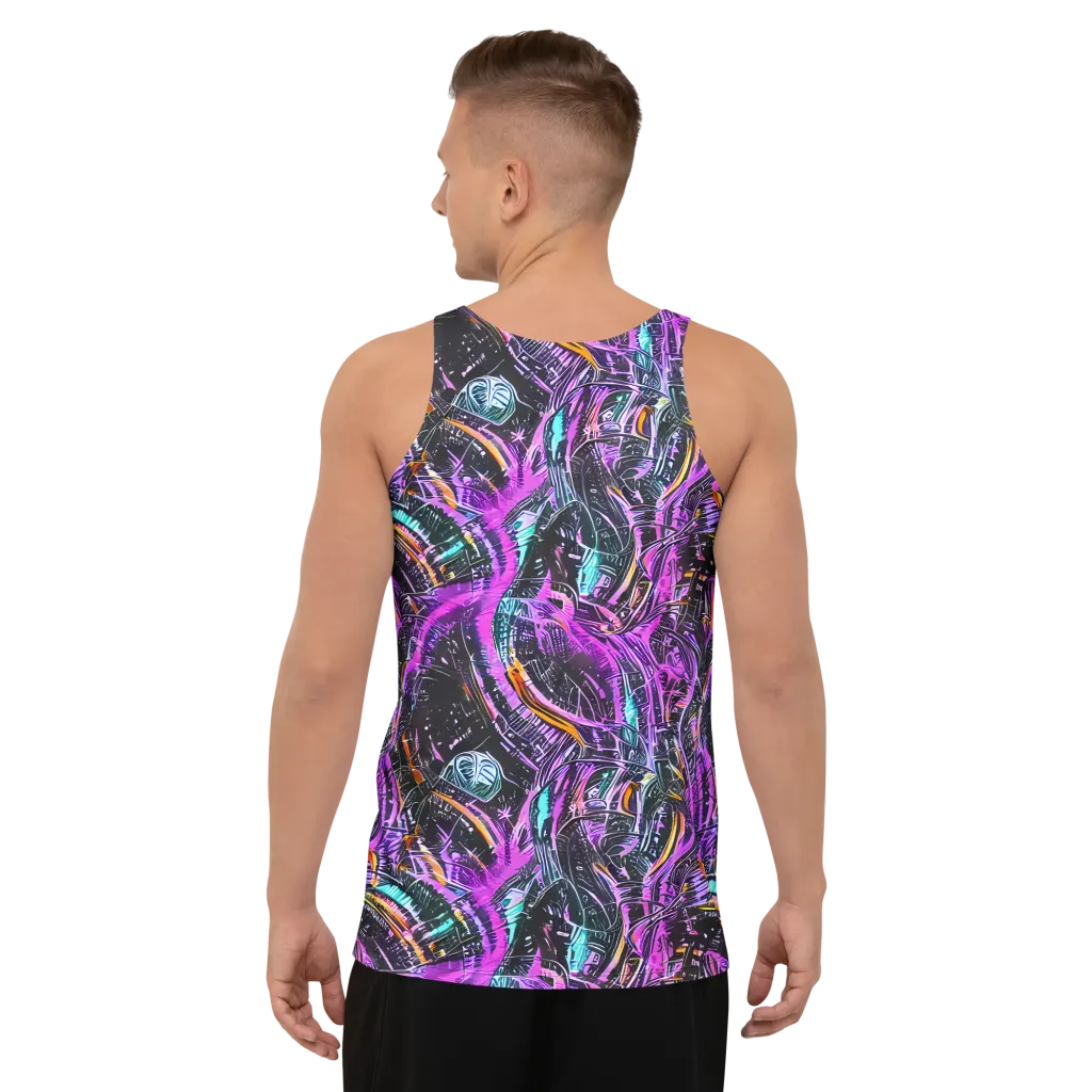 Prismatic Machine on Men's Tank Top — Back