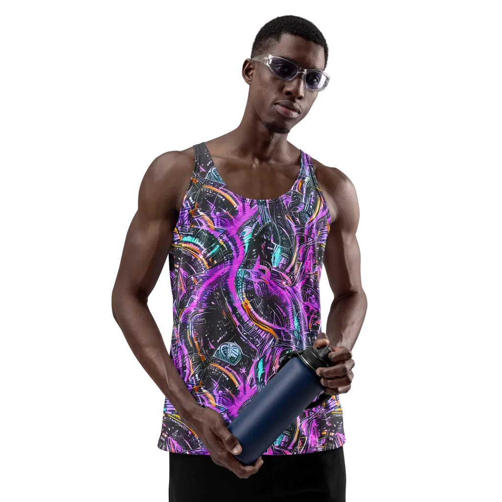 Prismatic Machine on Men's Tank Top — Front