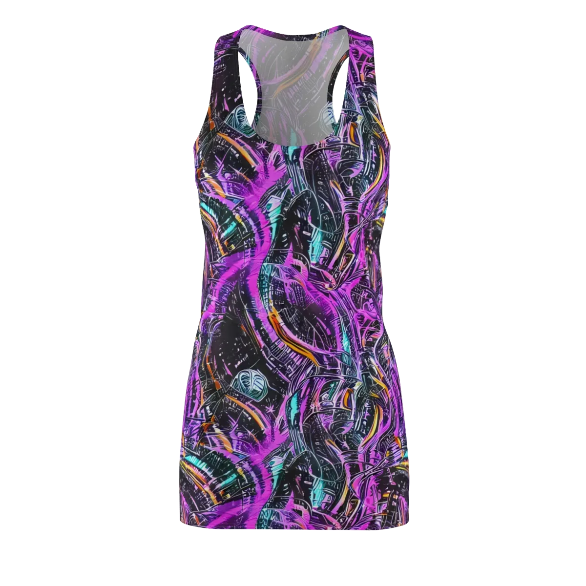 Prismatic Machine on Racerback Dress — Front