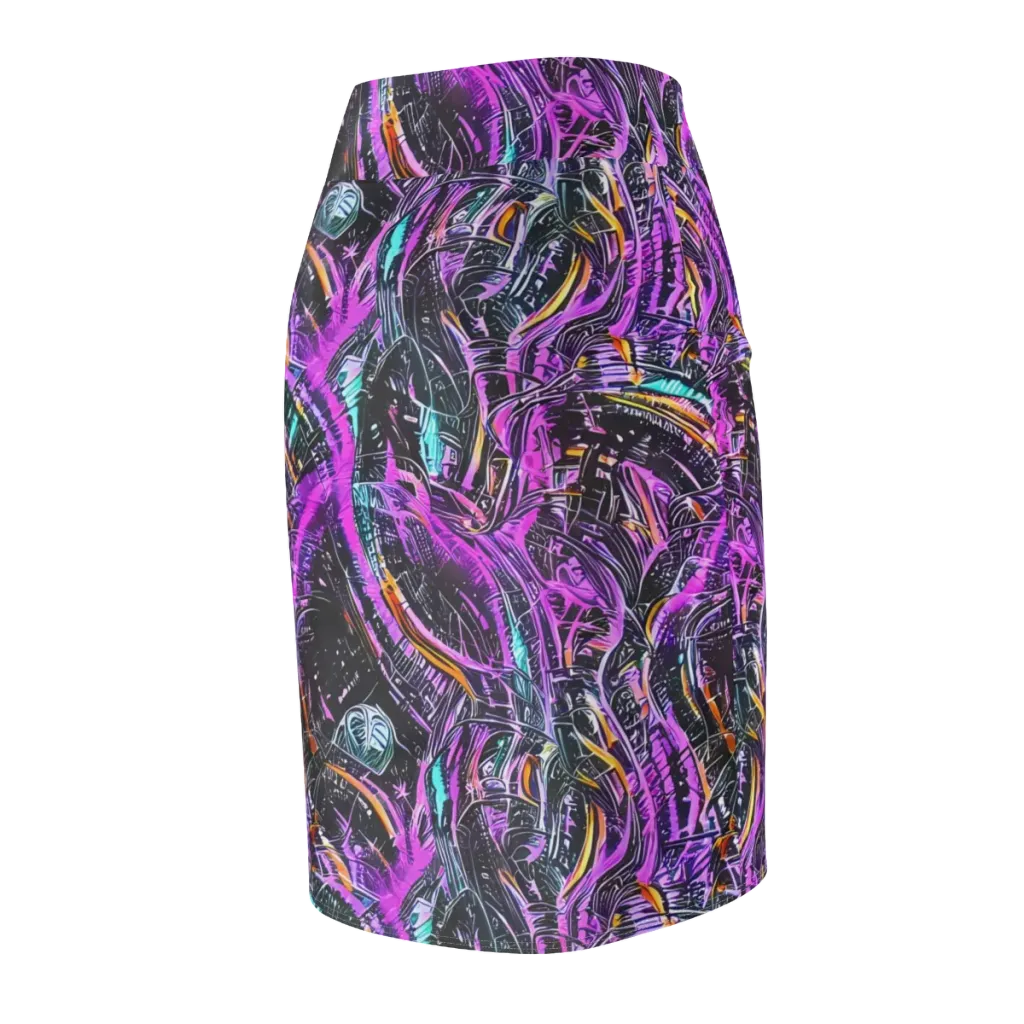 Prismatic Machine on Pencil Skirt — Back Side