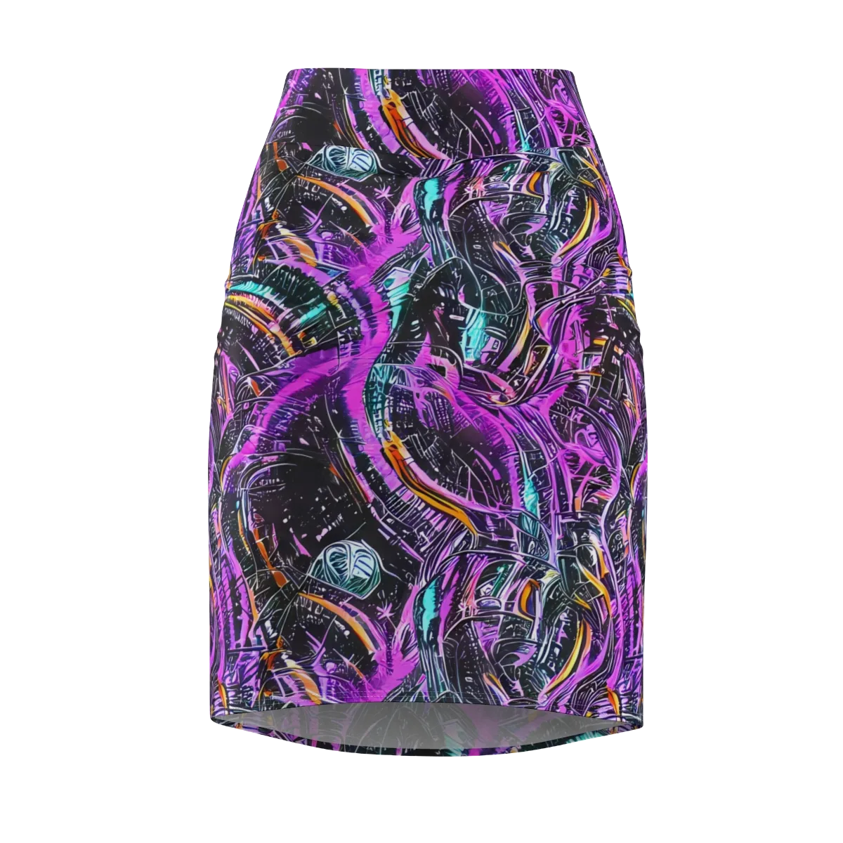 Prismatic Machine on Pencil Skirt — Front