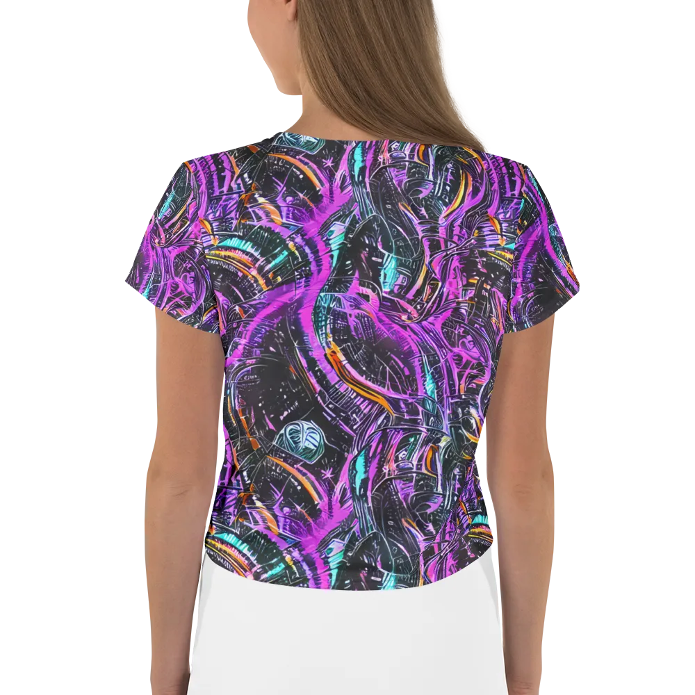 Prismatic Machine on Crop Tee — Back